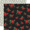 Carta Bella Paper - Christmas Market Collection - 12 x 12 Double Sided Paper - Poinsettias