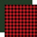 Carta Bella Paper - Christmas Market Collection - 12 x 12 Double Sided Paper - Buffalo Plaid