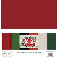 Carta Bella Paper - Christmas Market Collection - 12 x 12 Paper Pack - Solids