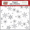 Carta Bella Paper - Christmas Market Collection - 6 x 6 Stencil - Falling Snowflakes
