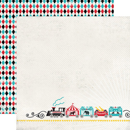 Carta Bella - Circus Party Collection - 12 x 12 Double Sided Paper - Circus Train