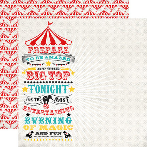 Carta Bella - Circus Party Collection - 12 x 12 Double Sided Paper - Magic and Fun