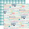 Carta Bella Paper - Craft and Create Collection - 12 x 12 Double Sided Paper - Crafty and Happy