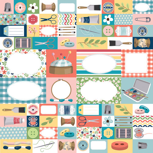 Carta Bella Paper - Craft and Create Collection - 12 x 12 Double Sided Paper - Handmade With Love