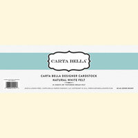 Carta Bella Paper - Bulk Cardstock Pack - 25 Sheets - Felt Texture - Natural White