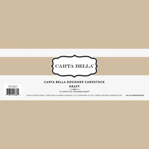 Carta Bella Double-Sided Solid Cardstock 12X12 6/Pkg-White
