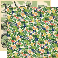 Carta Bella Paper - Dinosaurs Collection - 12 x 12 Double Sided Paper - Jungle Palms