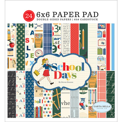 Carta Bella Paper - School Days Collection - 6 x 6 Paper Pad