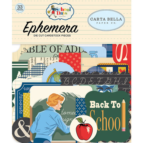 Carta Bella Paper - School Days Collection - Ephemera