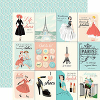 Carta Bella Paper - En Vogue Collection - 12 x 12 Double Sided Paper - 3 x 4 Journaling Cards