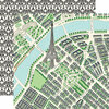 Carta Bella Paper - En Vogue Collection - 12 x 12 Double Sided Paper - Map of Paris