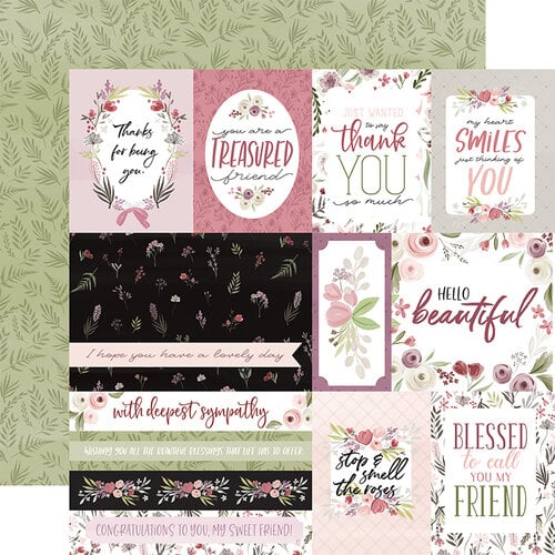 Carta Bella Paper - Flora No. 3 Collection - 12 x 12 Double Sided Paper - Elegant Journaling Cards