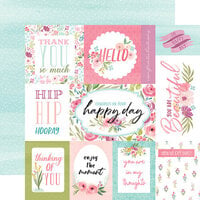 Carta Bella Paper - Flora No. 3 Collection - 12 x 12 Double Sided Paper - Bright Journaling Cards