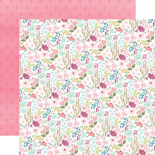 Carta Bella Paper - Flora No. 3 Collection - 12 x 12 Double Sided Paper - Bright Small Floral