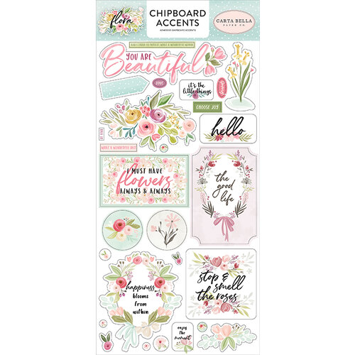 Carta Bella Paper - Flora No. 3 Collection - Chipboard Stickers - Accents