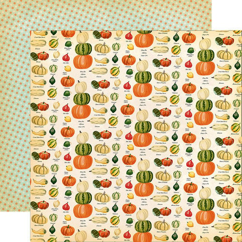 Carta Bella Paper - Fall Break Collection - 12 x 12 Double Sided Paper - Gourd Variety