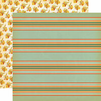 Carta Bella Paper - Fall Break Collection - 12 x 12 Double Sided Paper - Scarecrow Stripe
