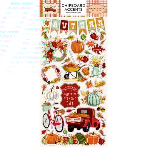 Carta Bella Paper - Fall Break Collection - Chipboard Stickers - Accents