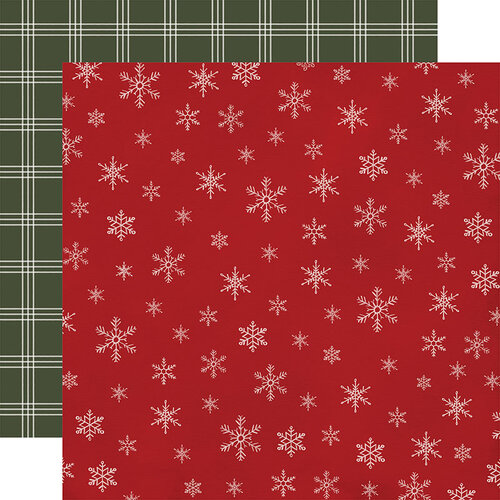 Carta Bella Paper - Farmhouse Christmas Collection - 12 x 12 Double Sided Paper - Snowflakes