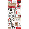 Carta Bella Paper - Farmhouse Christmas Collection - Chipboard Stickers - Phrases