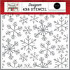 Carta Bella Paper - Farmhouse Christmas Collection - 6 x 6 Stencils - Merry Snowflakes