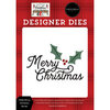 Carta Bella Paper - Farmhouse Christmas Collection - Designer Dies - Holly Merry Christmas