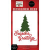 Carta Bella Paper - Farmhouse Christmas Collection - Designer Dies - Season's Greetings Tree