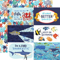Carta Bella Paper - Fish Are Friends Collection - 12 x 12 Double Sided Paper - 4 x 6 Journaling Cards