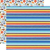 Carta Bella Paper - Fish Are Friends Collection - 12 x 12 Double Sided Paper - Sea Stripes