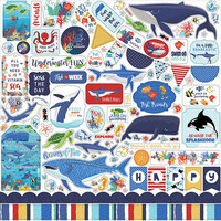 Carta Bella Paper - Fish Are Friends Collection - 12 x 12 Cardstock Stickers - Elements