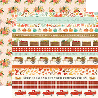 Carta Bella Paper - Fall Market Collection - 12 x 12 Doubled Sided Paper - Border Strips