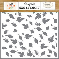 Carta Bella Paper - Fall Market Collection - 6 x 6 Stencil - Autumn Breeze Leaves