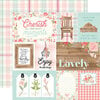 Carta Bella Paper - Farmhouse Market Collection - 12 x 12 Double Sided Paper - 4 x 6 Journaling Cards