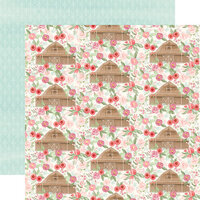 Carta Bella Paper - Farmhouse Market Collection - 12 x 12 Double Sided Paper - Barn Floral