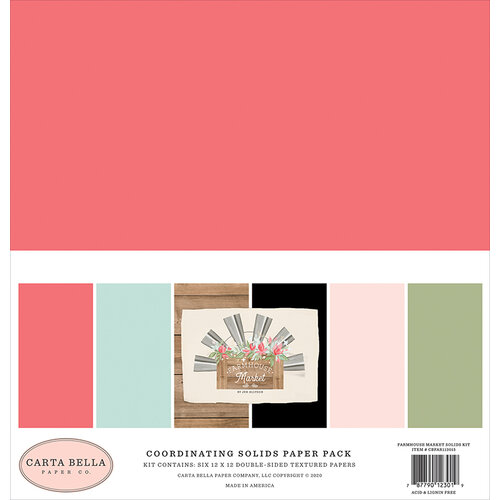 Carta Bella Paper - Farmhouse Market Collection - 12 x 12 Paper Pack - Solids
