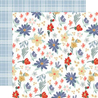 Carta Bella Paper - Farmhouse Summer Collection - 12 x 12 Double Sided Paper - Blessed Blooms