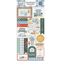 Carta Bella Paper - Farmhouse Summer Collection - Chipboard Embellishments - Phrases