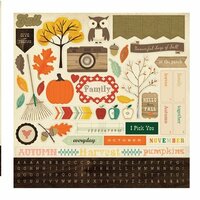 Carta Bella - Fall Blessings Collection - 12 x 12 Cardstock Stickers - Elements