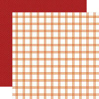 Carta Bella Paper - Fall Fun Collection - 12 x 12 Double Sided Paper - Pumpkin Plaid