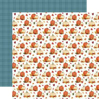 Carta Bella Paper - Fall Fun Collection - 12 x 12 Double Sided Paper - Pumpkin Spice