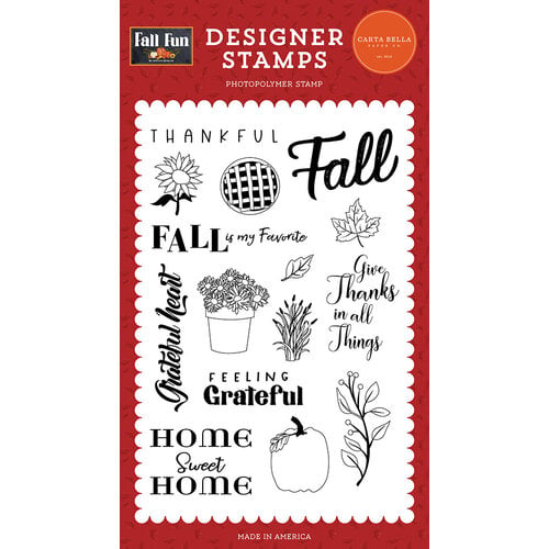 Carta Bella Paper - Fall Fun Collection - Clear Photopolymer Stamps - Fall Is My Favorite