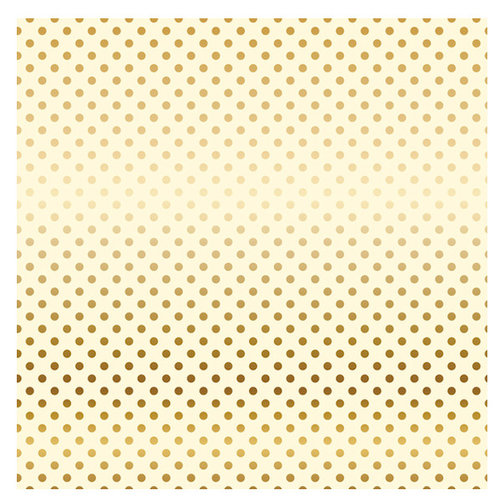 Carta Bella Paper - Dots and Stripes Collection - Gold Foil - 12 x 12 Paper with Foil Accents - Cream