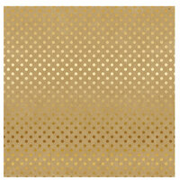 Carta Bella Paper - Dots and Stripes Collection - Gold Foil - 12 x 12 Paper with Foil Accents - Kraft
