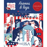 Carta Bella Paper - Fourth Of July Collection - Ephemera - Frames and Tags