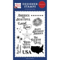 Carta Bella Paper - Fourth Of July Collection - Clear Photopolymer Stamps - Happy Birthday America