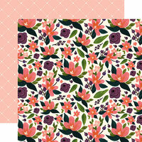 Carta Bella Paper - Flora No 1 Collection - 12 x 12 Double Sided Paper - Lily Meadow Corsage