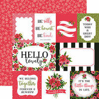 Carta Bella Paper - Flora No 1 Collection - 12 x 12 Double Sided Paper - Rose Garden Journaling Cards