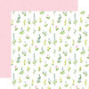 Carta Bella Paper - Flora No. 4 Collection - 12 x 12 Double Sided Paper - Pastel Stems