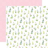 Carta Bella Paper - Flora No. 4 Collection - 12 x 12 Double Sided Paper - Pastel Stems