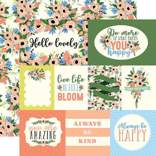 Carta Bella Paper - Flora No 2 Collection - 12 x 12 Double Sided Paper - Blossom Journaling Cards